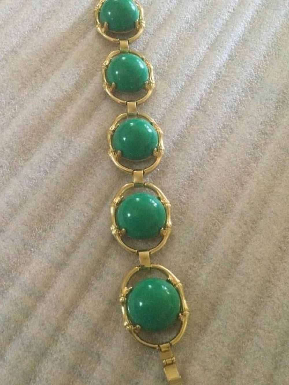 Chunky Green And Gold Stella And Dot Bracelet